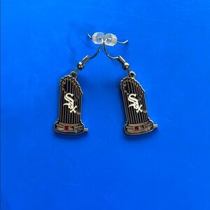 Silver and Black Trophy Earrings